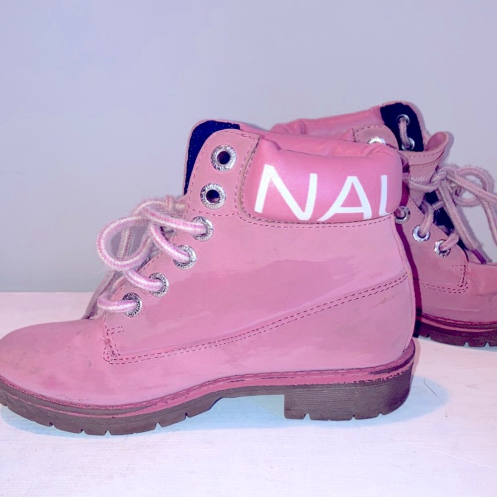 Girls Nautical Pink Suede boots